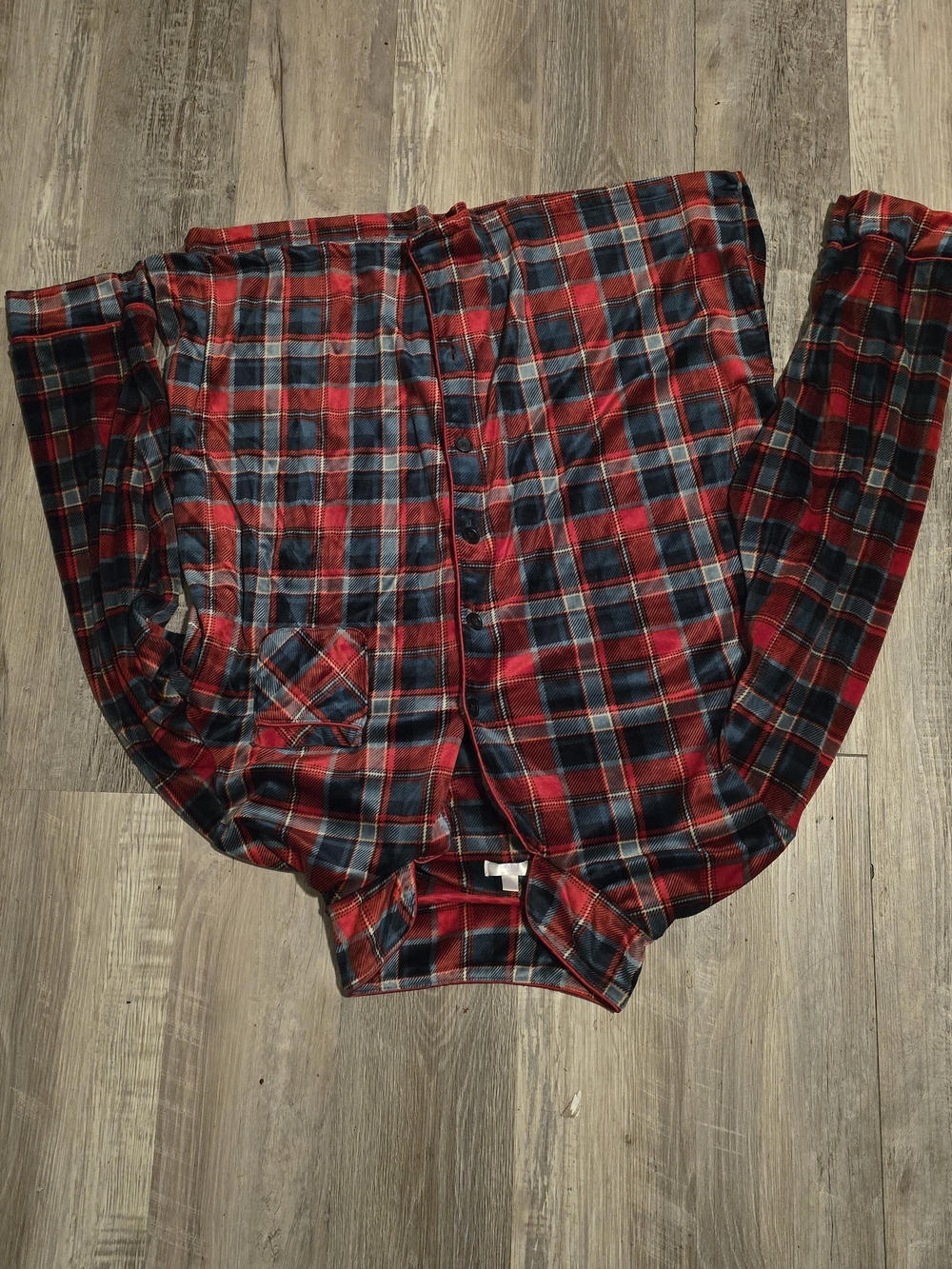 Men's Red & Navy Plaid Pants - Classic Flannel Style